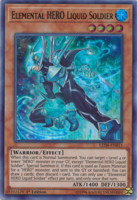 Elemental Hero Liquid Soldier [LED6-EN013] Ultra Rare | Gear Gaming Bentonville