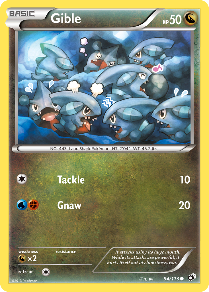 Gible (94/113) [Black & White: Legendary Treasures] | Gear Gaming Bentonville