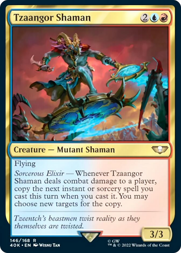 Tzaangor Shaman (Surge Foil) [Universes Beyond: Warhammer 40,000] | Gear Gaming Bentonville