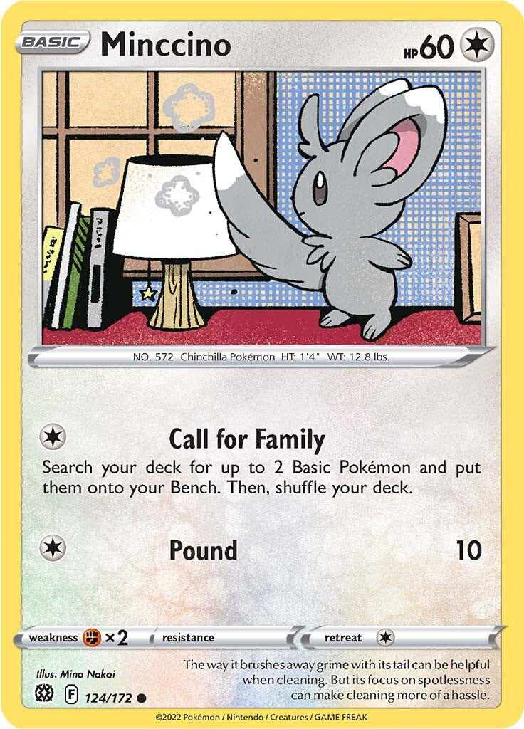 Minccino (124/172) [Sword & Shield: Brilliant Stars] | Gear Gaming Bentonville