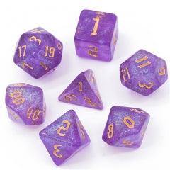 Purple Glitter 7pcs Dice Set | Gear Gaming Bentonville