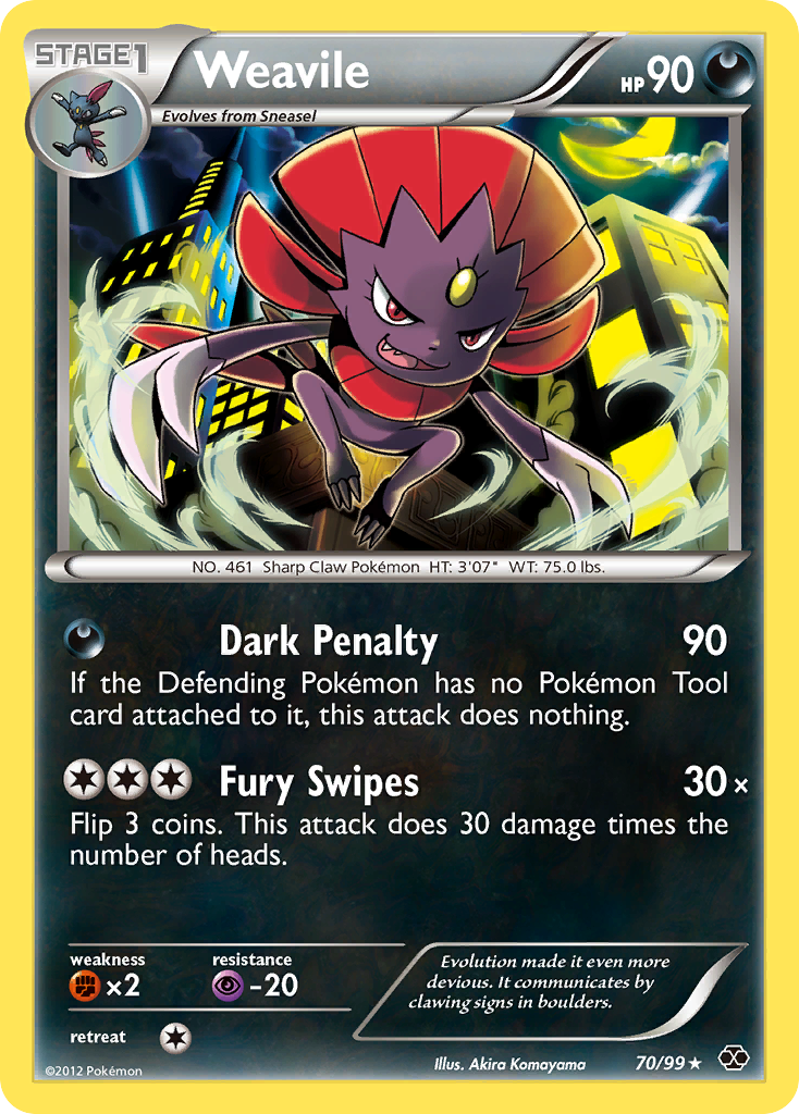 Weavile (70/99) [Black & White: Next Destinies] | Gear Gaming Bentonville