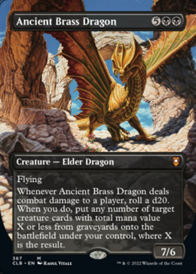 Ancient Brass Dragon (Borderless Alternate Art) [Commander Legends: Battle for Baldur's Gate] | Gear Gaming Bentonville