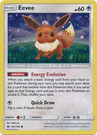 Eevee (101/149) (Cosmos Holo) [Sun & Moon: Base Set] | Gear Gaming Bentonville