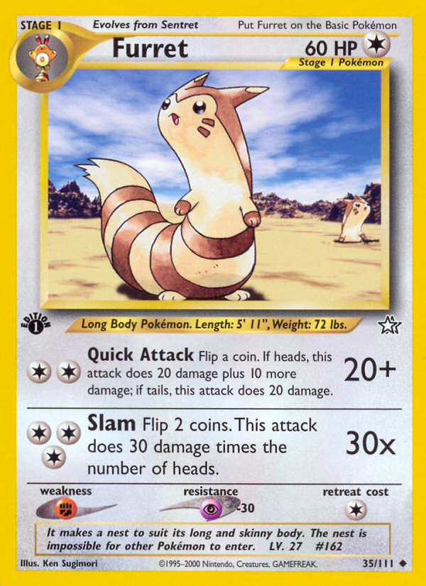 Furret (35/111) [Neo Genesis 1st Edition] | Gear Gaming Bentonville