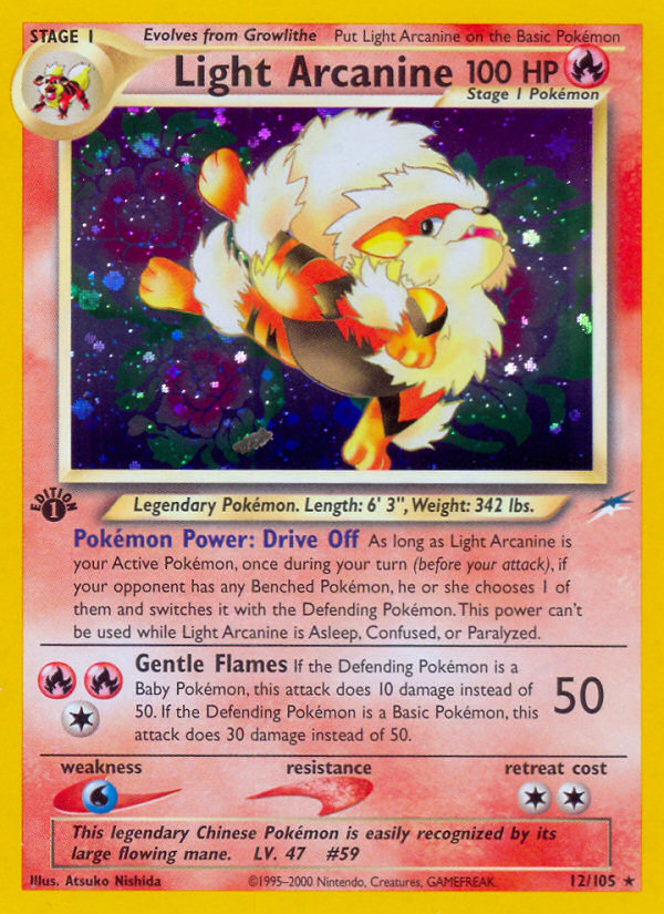 Light Arcanine (12/105) [Neo Destiny 1st Edition] | Gear Gaming Bentonville