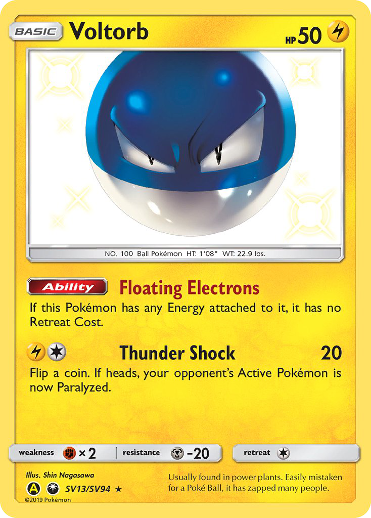 Voltorb (SV13/SV94) [Sun & Moon: Hidden Fates - Shiny Vault] | Gear Gaming Bentonville