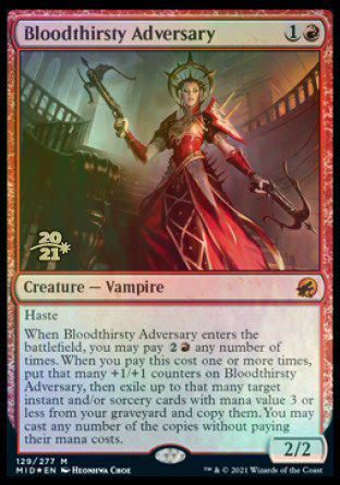 Bloodthirsty Adversary [Innistrad: Midnight Hunt Prerelease Promos] | Gear Gaming Bentonville