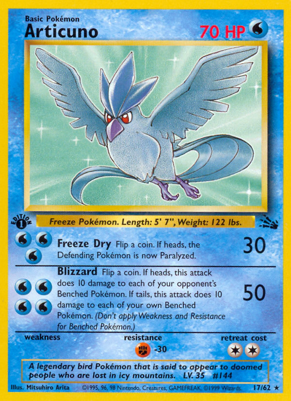 Articuno (17/62) [Fossil 1st Edition] | Gear Gaming Bentonville