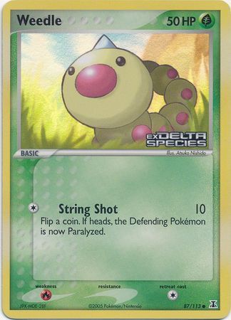 Weedle (87/113) (Stamped) [EX: Delta Species] | Gear Gaming Bentonville