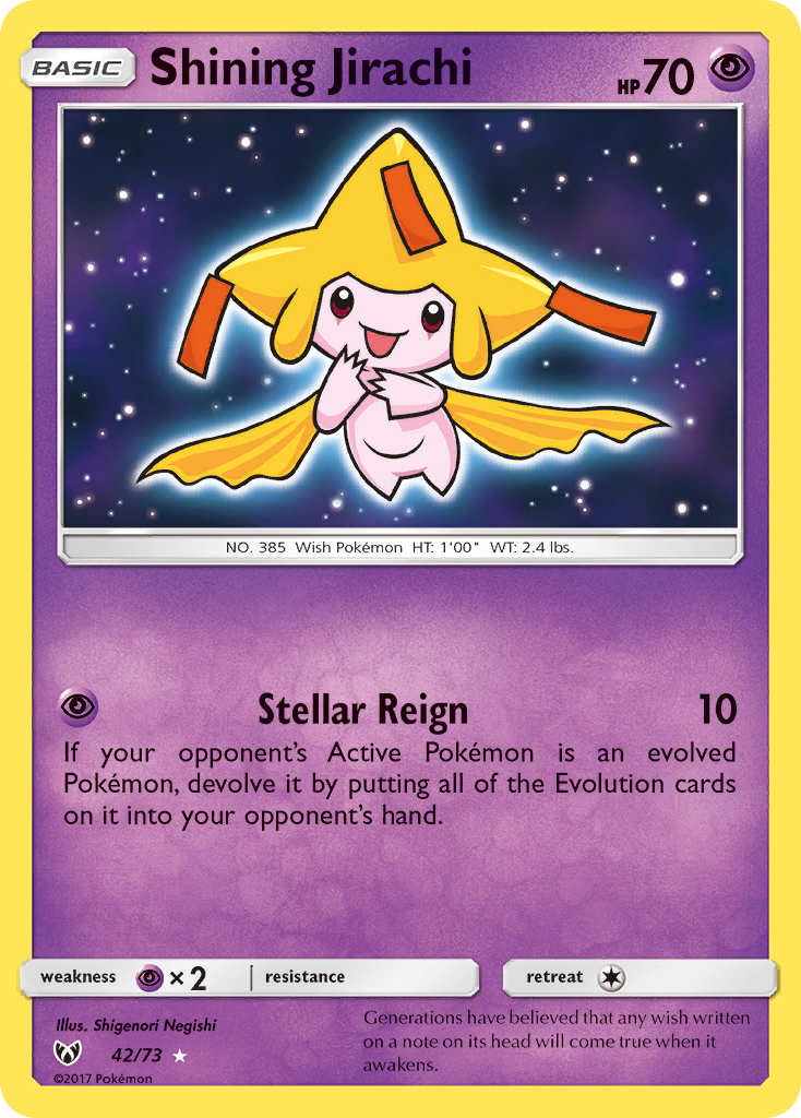 Shining Jirachi (42/73) [Sun & Moon: Shining Legends] | Gear Gaming Bentonville