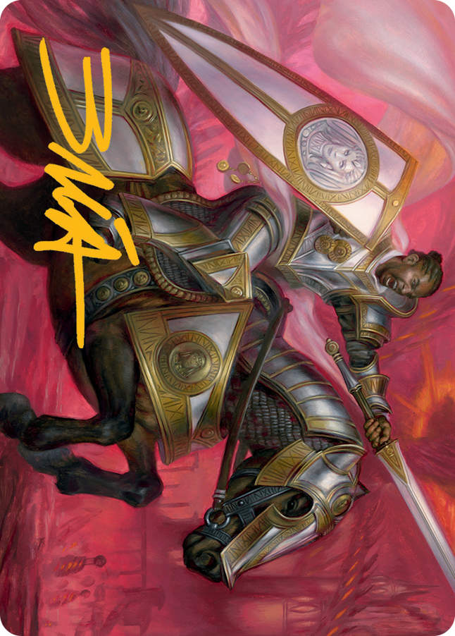 Sigiled Sentinel Art Card (Gold-Stamped Signature) [March of the Machine Art Series] | Gear Gaming Bentonville