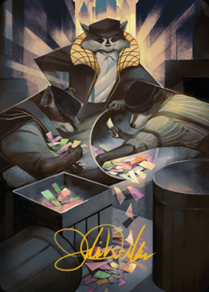 Masked Bandits Art Card (Gold-Stamped Signature) [Streets of New Capenna Art Series] | Gear Gaming Bentonville