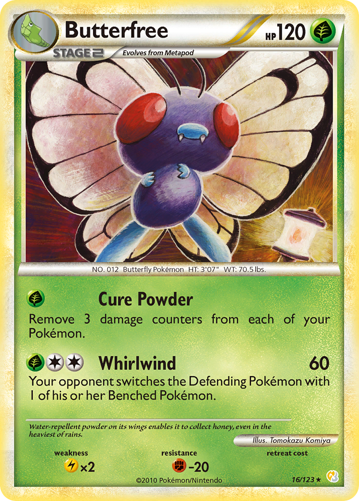 Butterfree (16/123) [HeartGold & SoulSilver: Base Set] | Gear Gaming Bentonville