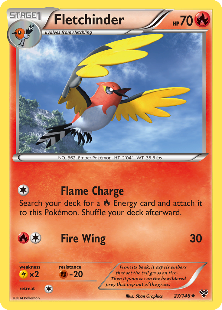 Fletchinder (27/146) [XY: Base Set] | Gear Gaming Bentonville