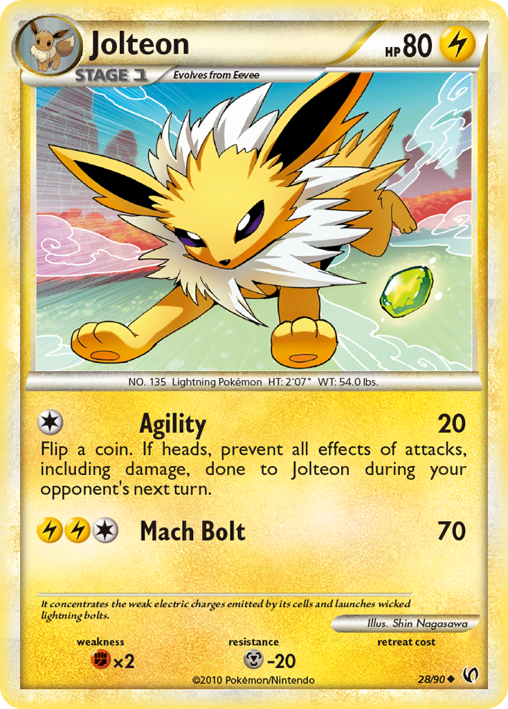 Jolteon (28/90) [HeartGold & SoulSilver: Undaunted] | Gear Gaming Bentonville