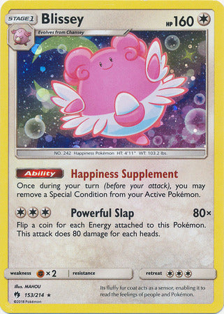 Blissey (153/214) (Cosmos Holo) [Sun & Moon: Lost Thunder] | Gear Gaming Bentonville