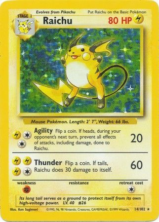 Raichu (14/102) [Base Set Unlimited] | Gear Gaming Bentonville