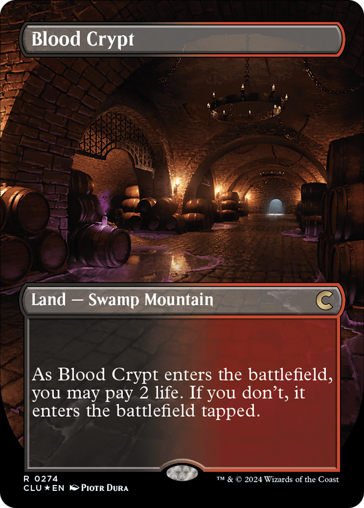 Blood Crypt (Borderless) [Ravnica: Clue Edition] | Gear Gaming Bentonville