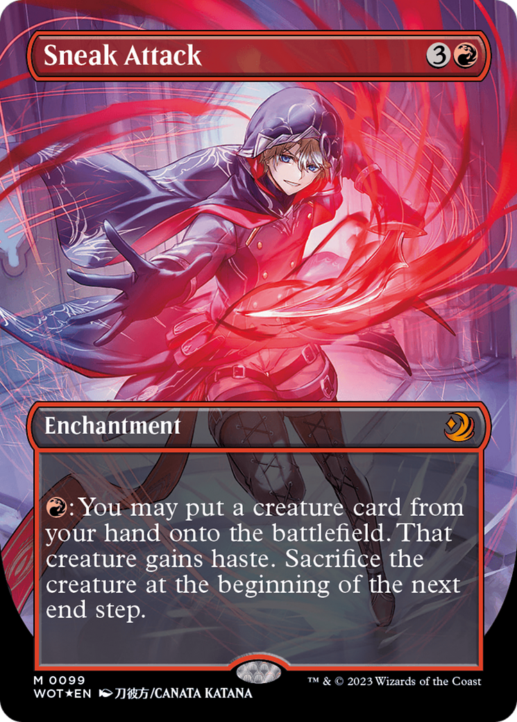 Sneak Attack (Anime Borderless) (Confetti Foil) [Wilds of Eldraine: Enchanting Tales] | Gear Gaming Bentonville