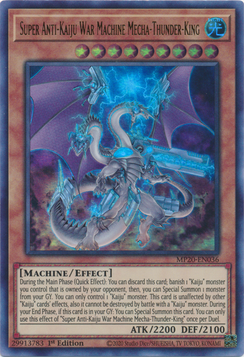Super Anti-Kaiju War Machine Mecha-Thunder-King [MP20-EN036] Ultra Rare | Gear Gaming Bentonville