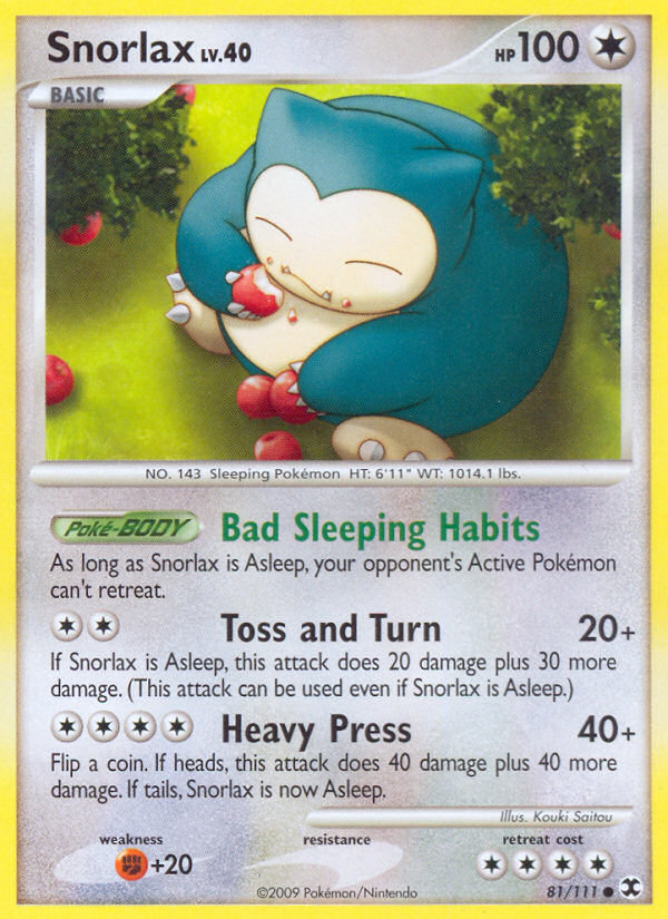 Snorlax (81/111) [Platinum: Rising Rivals] | Gear Gaming Bentonville