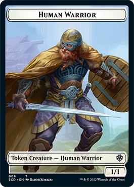 Saproling // Human Warrior Double-Sided Token [Starter Commander Decks] | Gear Gaming Bentonville