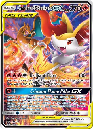 Charizard & Braixen GX (SM230) (Jumbo Card) [Sun & Moon: Black Star Promos] | Gear Gaming Bentonville