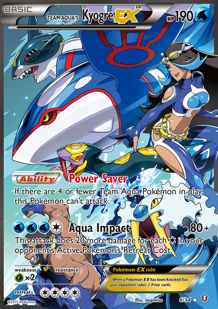 Team Aqua's Kyogre EX (6/34) [XY: Double Crisis] | Gear Gaming Bentonville