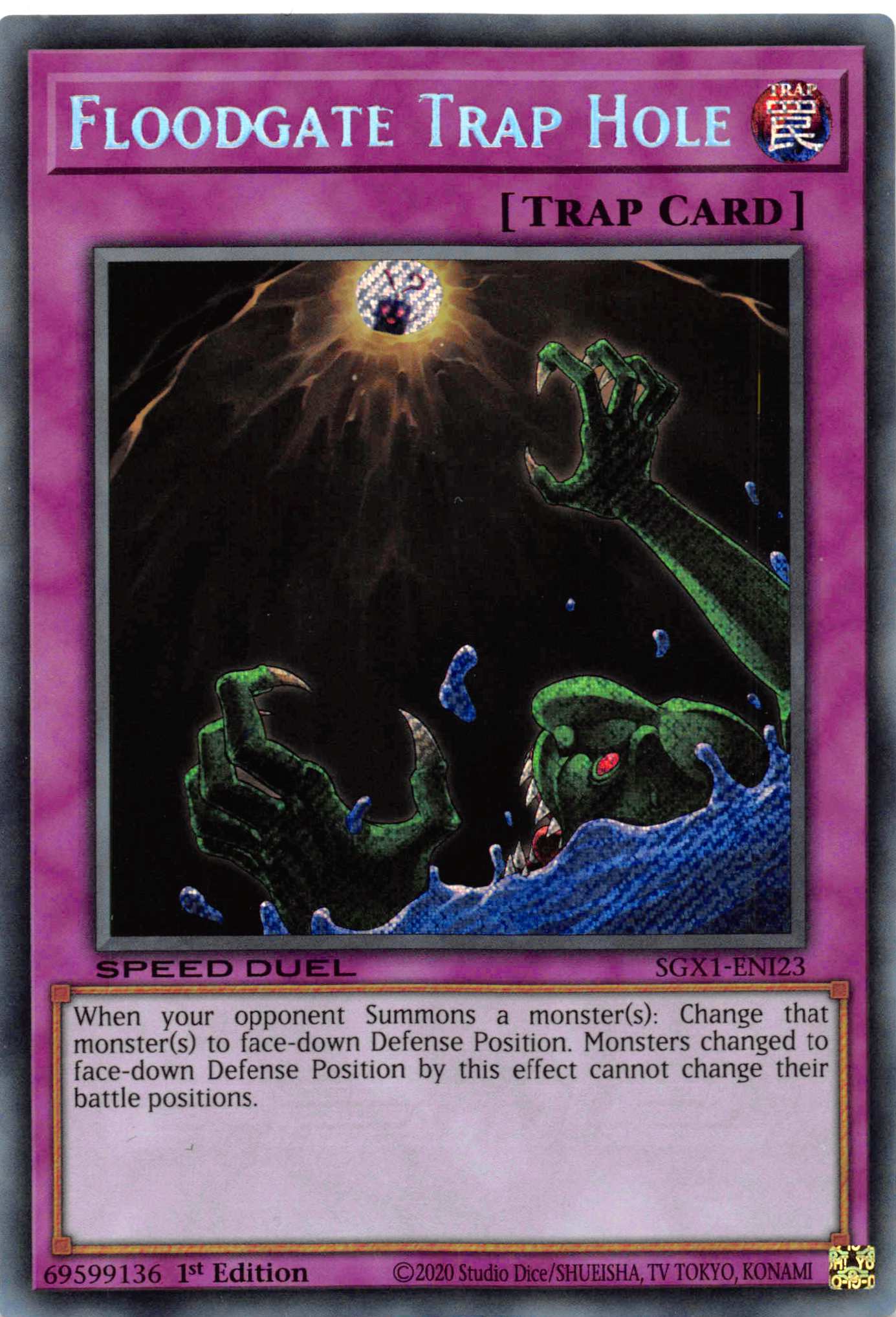 Floodgate Trap Hole [SGX1-ENI23] Secret Rare | Gear Gaming Bentonville