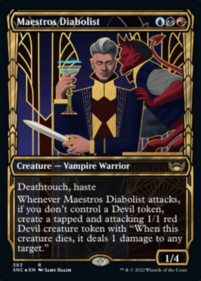 Maestros Diabolist (Showcase Golden Age Gilded Foil) [Streets of New Capenna] | Gear Gaming Bentonville