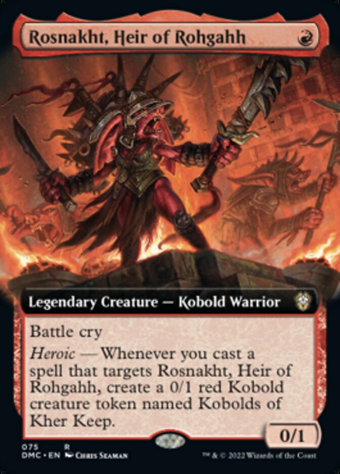 Rosnakht, Heir of Rohgahh (Extended Art) [Dominaria United Commander] | Gear Gaming Bentonville