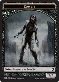 Zombie // Shapeshifter Double-sided Token [Commander 2018 Tokens] | Gear Gaming Bentonville