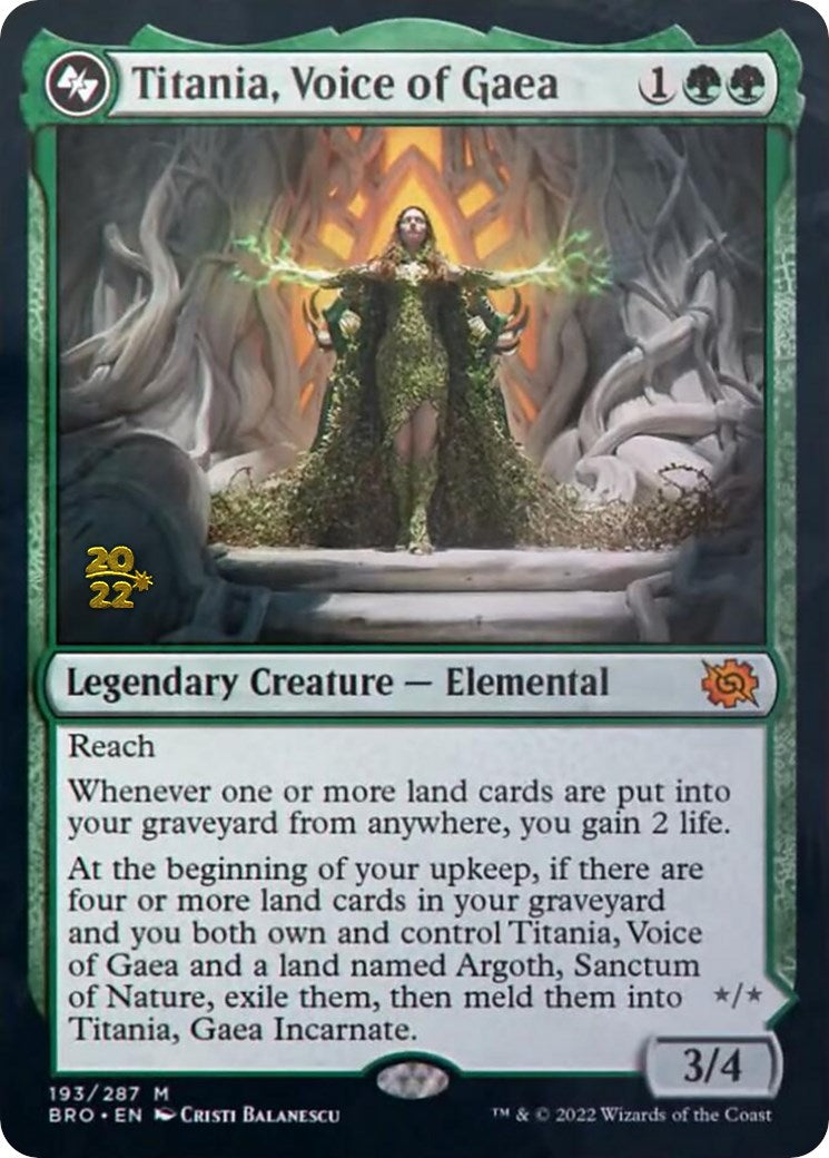 Titania, Voice of Gaea [The Brothers' War Prerelease Promos] | Gear Gaming Bentonville