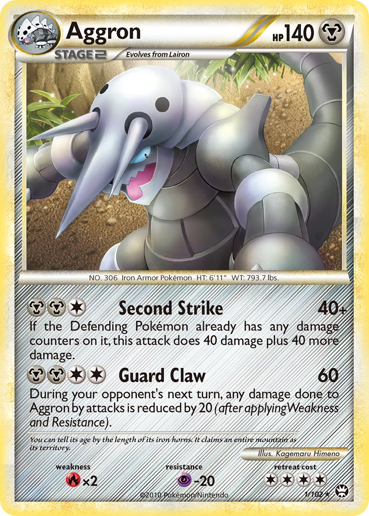 Aggron (1/102) [HeartGold & SoulSilver: Triumphant] | Gear Gaming Bentonville