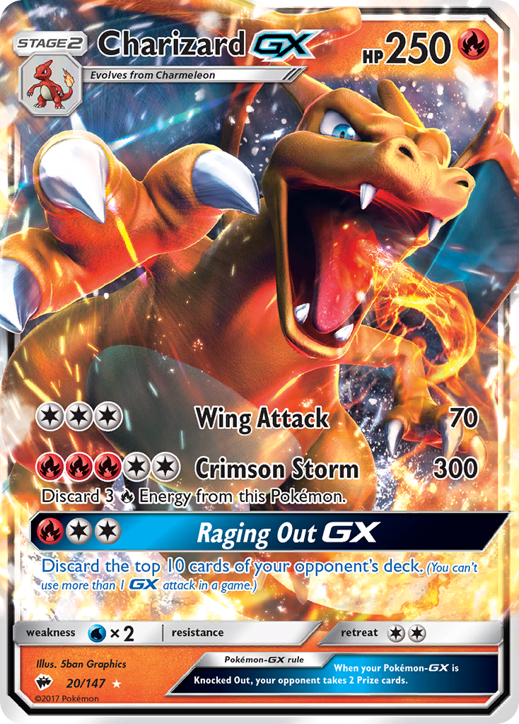 Charizard GX (20/147) [Sun & Moon: Burning Shadows] | Gear Gaming Bentonville