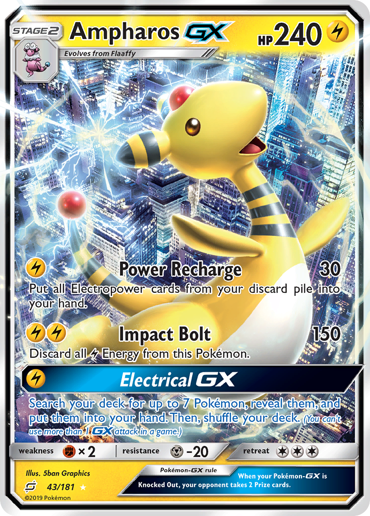 Ampharos GX (43/181) [Sun & Moon: Team Up] | Gear Gaming Bentonville