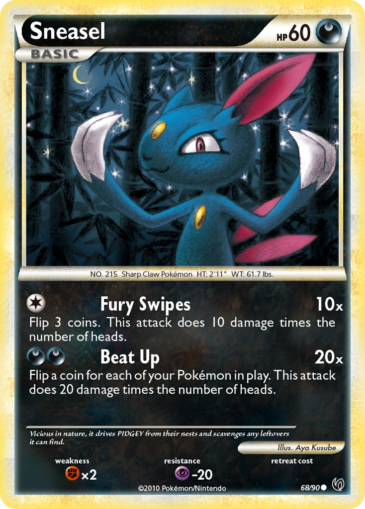 Sneasel (68/90) [HeartGold & SoulSilver: Undaunted] | Gear Gaming Bentonville