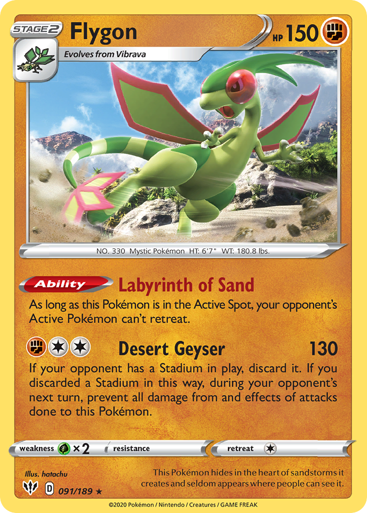 Flygon (091/189) [Sword & Shield: Darkness Ablaze] | Gear Gaming Bentonville