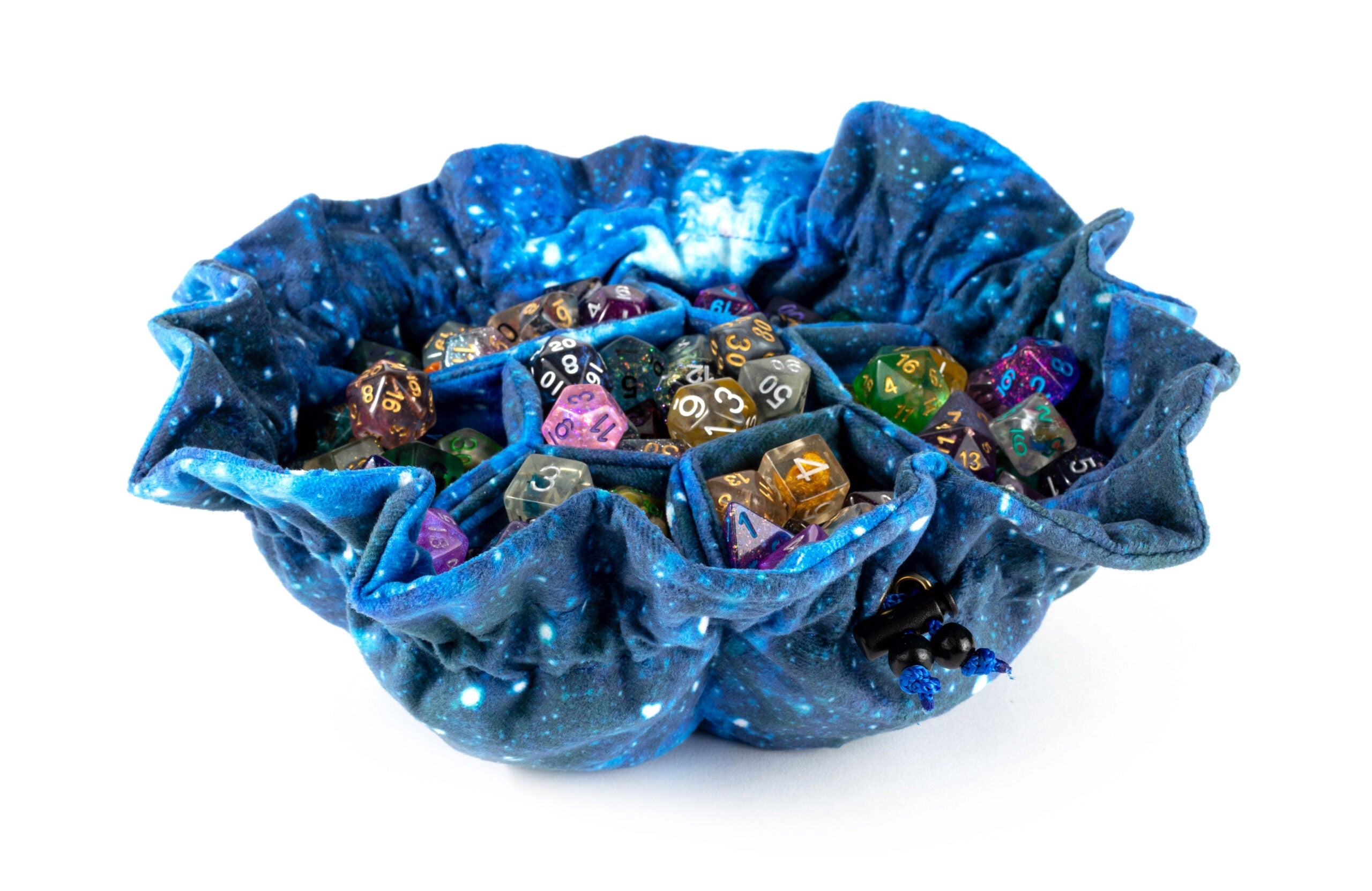 Velvet Compartment Dice Bag with Pockets: Galaxy | Gear Gaming Bentonville