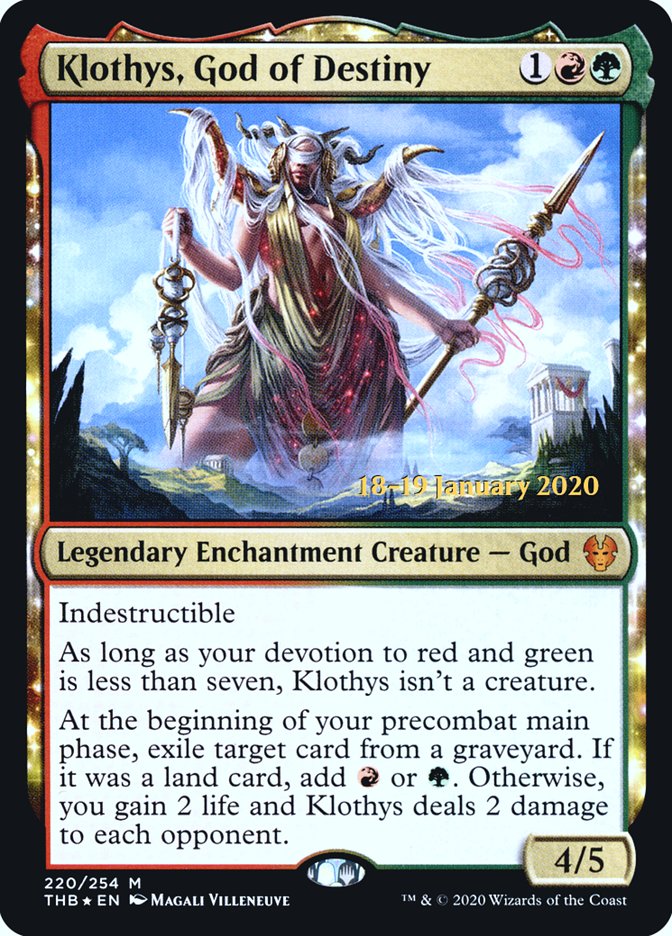 Klothys, God of Destiny [Theros Beyond Death Prerelease Promos] | Gear Gaming Bentonville