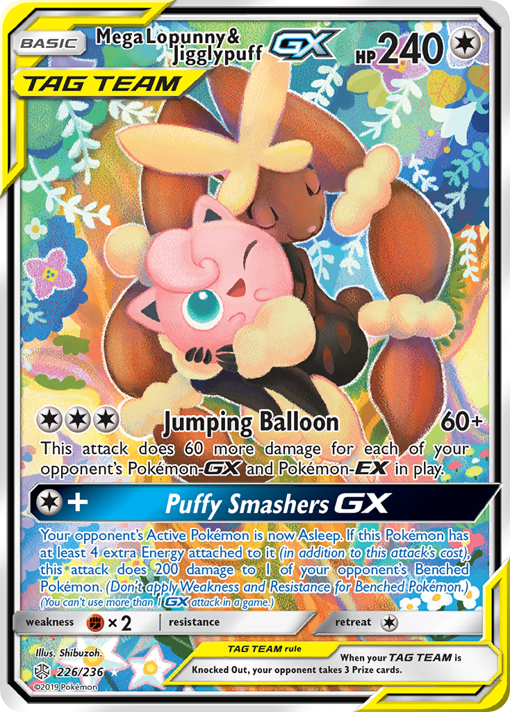 Mega Lopunny & Jigglypuff GX (226/236) [Sun & Moon: Cosmic Eclipse] | Gear Gaming Bentonville