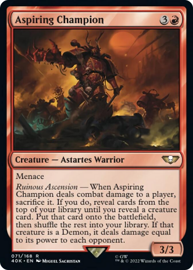 Aspiring Champion (Surge Foil) [Universes Beyond: Warhammer 40,000] | Gear Gaming Bentonville