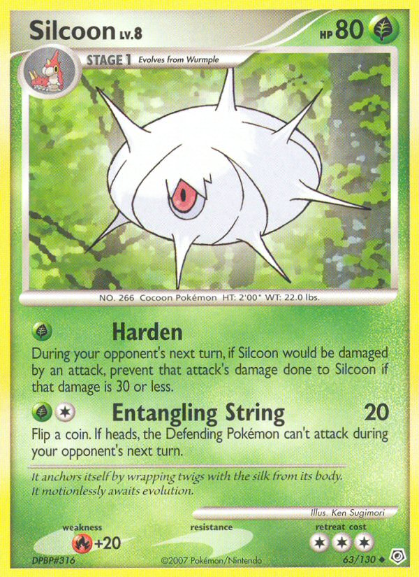 Silcoon (63/130) [Diamond & Pearl: Base Set] | Gear Gaming Bentonville