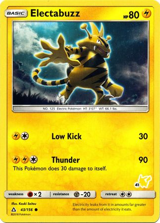 Electabuzz (43/156) (Pikachu Stamp #41) [Battle Academy 2020] | Gear Gaming Bentonville