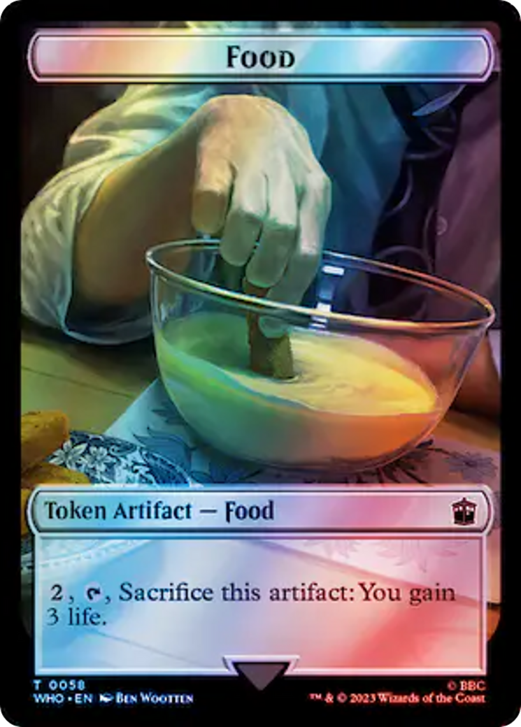 Alien Rhino // Food (0058) Double-Sided Token (Surge Foil) [Doctor Who Tokens] | Gear Gaming Bentonville