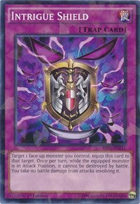 Intrigue Shield (Shatterfoil) [Battle Pack 3: Monster League] [BP03-EN231] | Gear Gaming Bentonville