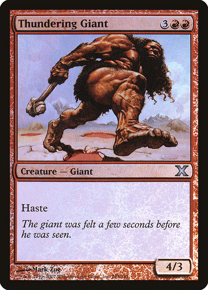 Thundering Giant (Premium Foil) [Tenth Edition] | Gear Gaming Bentonville