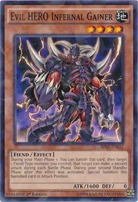 Evil HERO Infernal Gainer (Shatterfoil) [Battle Pack 3: Monster League] [BP03-EN032] | Gear Gaming Bentonville