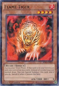 Flame Tiger (Shatterfoil) [Battle Pack 3: Monster League] [BP03-EN095] | Gear Gaming Bentonville